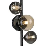 PAUL NEUHAUS LED nástěnné svítidlo černé kouřové a jantarové sklo moderní teplá bílá 3000K PN 9583-18