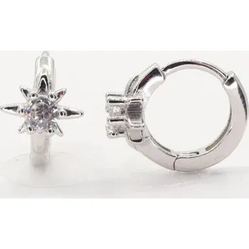 Náušnice Stříbrné náušnice kamenové kroužky