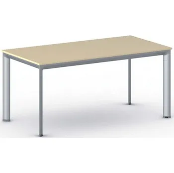 Psací stůl B2B Partner Jednací kancelářský stůl PRIMO INVITATION, 160x80 cm, šedostříbrná podnož, bříza