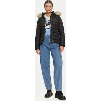 Pánská větrovka Tommy Jeans Vatovaná bunda Basic DW0DW18312 Černá Slim Fit XS