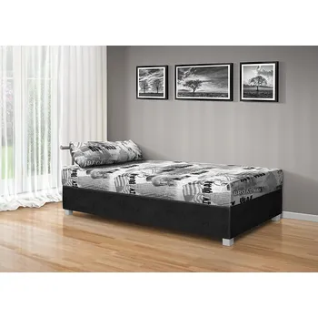 Postel Nabytekmorava Čalouněná válenda Amur nosnost: standardní nosnost 100 kg, Barva potahu: Černá Mega 046 NY