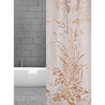 Sprchový závěs wela TEXTILNÍ SPRCHOVÝ ZÁVĚS GOLD se závažím obšitý W32114 šířka x výška: 120 x 180