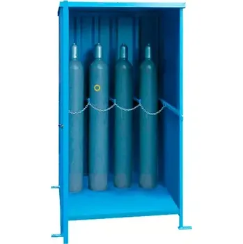 Klec pro venkovní skladování tlakových láhví - s podlahou,&nbsp;112,5 × 125 × 205,5 cm