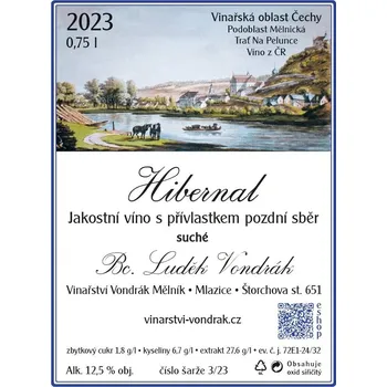 Hibernal 2023, pozdní sběr, Vinařství Vondrák Mělník, suché