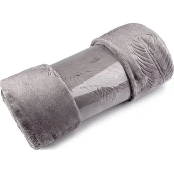 deka Deka fleece pírka 150x200 cm - 3 šedá