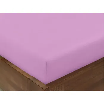 Prostěradlo Bavlněné napínací prostěradlo - světle fialové 90x200