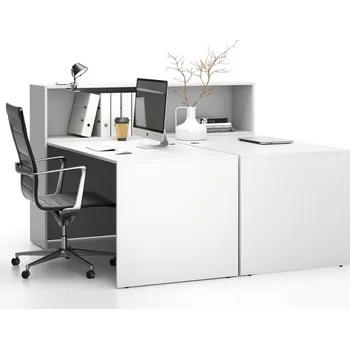 Kancelářská sestava PLAN Kancelářská sestava double SEGMENT, bílá/bílá