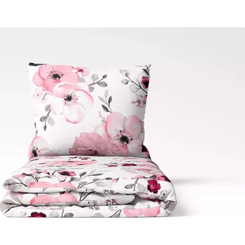 Povlečení Bavlněné povlečení - květy sakury 140x220+70x90