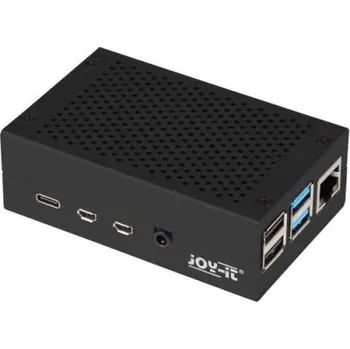 Stolní počítač Kryt Raspberry case Alu pro Raspberry Pi 4 B, černá (Joy-it)