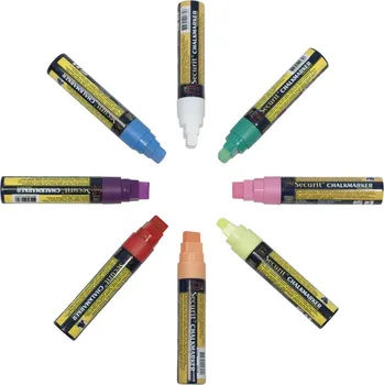 B2B Partner Křídový popisovač, hrot 7-15 mm, mix barev, 8 ks