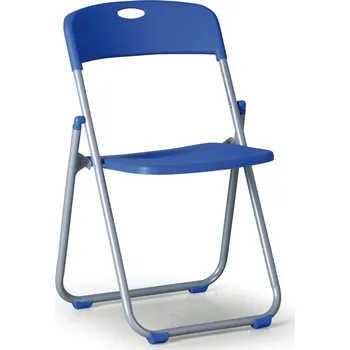 Nábytek B2B Partner Skládací židle s kovovou lakovanou konstrukcí CLACK, modrá