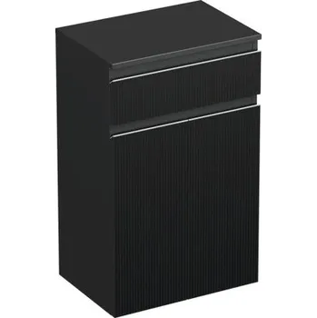 Koupelnový nábytek Koupelnová skříňka nízká Intedoor TRENTA černá matná 50 x 83,4 x 35 cm TRE SN 50 1Z 2D S A9276