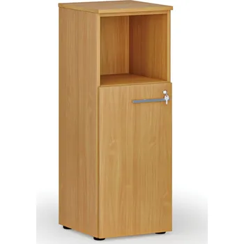 Policová skříň B2B Partner Kombinovaná kancelářská skříň PRIMO WOOD, 400 x 420 x 1087 mm, buk