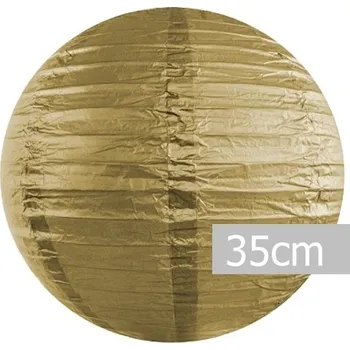 Party dekorace Partydeco Lampion kulatý 35cm zlatý