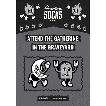 american socks Odznaky night gathering pin pack