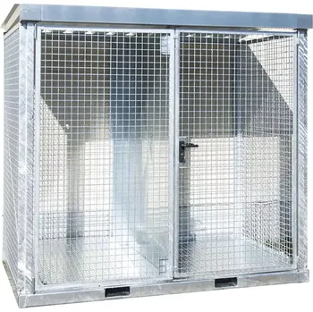 Klec pro skladování tlakových lahví s pevnou podlahou, stěna,&nbsp;253,5 × 157,5 × 226 cm