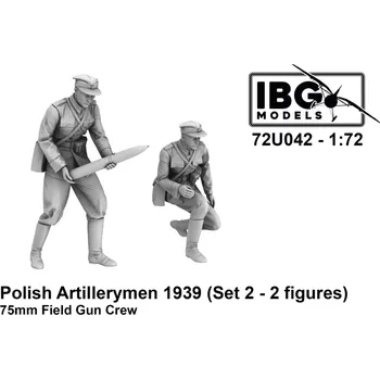 Plastikový model IBG 1/72 Polish Artillerymen 75mm Field Gun Crew Set 2