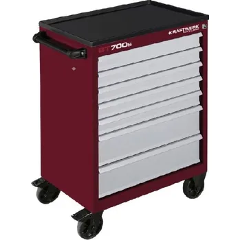 KRAFTWERKTOOLS Dílenský vozík BT700s 7 zásuvek (červená / šedá) Basic Line Varianta: Dílenský vozík BT700s 7 zásuvek (červená / šedá) Basic Line