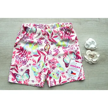 AMÁLKA Bavlněné kraťasy, motýlci Velikost: 74-80