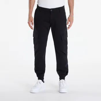 Pánské kalhoty Kalhoty Urban Classics Washed Cargo Twill Jogging Pants Black W32