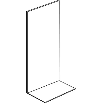 Prodejní regál B2B Partner Prodejní regál jednostranný, plné stěny, 2200 x 1000 x 450 mm, přídavný, bílá