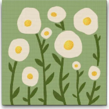 Diamantové malování Diamantové malování - Květovaný ornament Velikost: 50x50cm, Rámování: Pouze srolované plátno, Diamanty: Kulaté