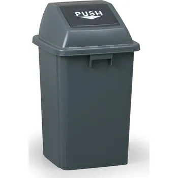 Odpadkový koš B2B Partner Kancelářský plastový koš na odpadky 60 l 400 x 400 x 700 mm šedý