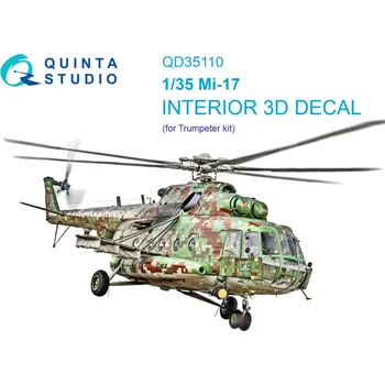 Plastikový model Quinta studio 1/35 Mi-17 3D-Print.&col.Interior (TRUMP)