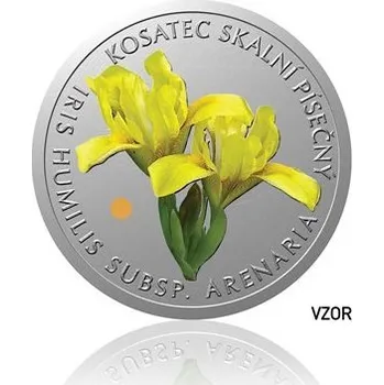 2017 - Stříbrná mince 1 NZD Kosatec skalní písečný - kolorováno