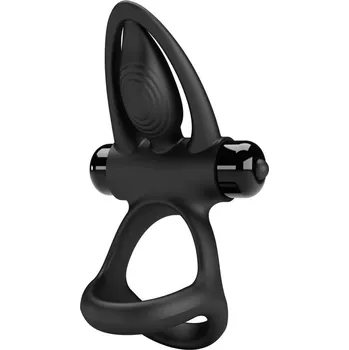 Pretty Love Vibration Cock Ring, silikonový erekční kroužek na penis a varlata