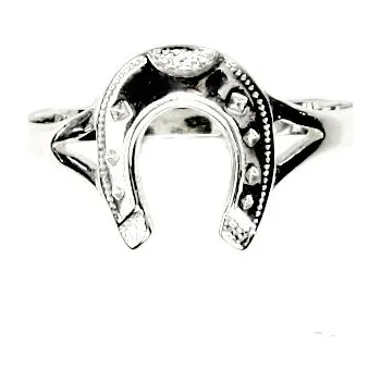 Prsten Stříbrný prsten podkova - T10 (Stříbrný prsten podkova)