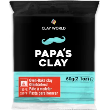 Modelovací hmota Papa's Clay Polymerová hmota 60 g tyrkysová