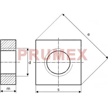Matice Matice čtyřhranná nízká DIN 562 M2,5 |04| pozink