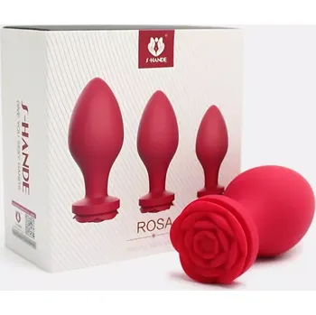 Anální kolík Sada silikonových análních kolíků S-Hande Rosa