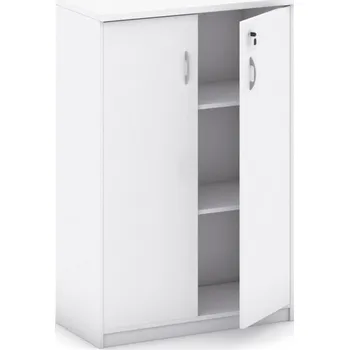 Kancelářská sestava Kancelářská skříň MIRELLI, 800 x 400 x 1200 mm, bílá