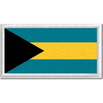 Vlajka Pelisport Bahamská vlajka tištěná nášivka 6 x 3 cm