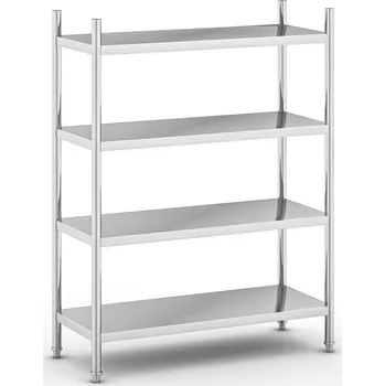 Dílenský regál Nerezový policový regál, 1550 x 1200 x 500 mm, 4 police