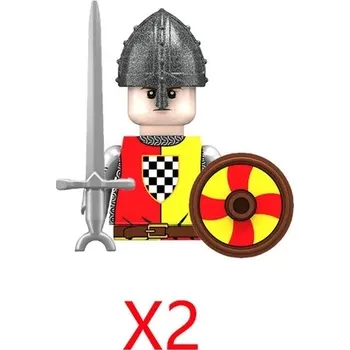 Stavebnice LEGO Středověký válečník s teutonskými rytíři a koňmi | lego figurky a komponenty - N309-2PCS