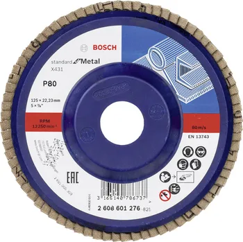 Brusný kotouč Bosch Accessories 2608601276 X431 vějířovitý brusný kotouč Průměr 125 mm Ø otvoru 22.33 mm ocel 1 ks