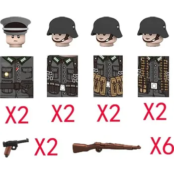 Stavebnice LEGO Stavební bloky vojenské postavičky | LEGO sady - JG1234-8P WG038-2P