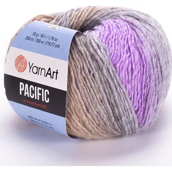 Příze Yarn Art příze Pacific 308 fialková, šedá, krémová