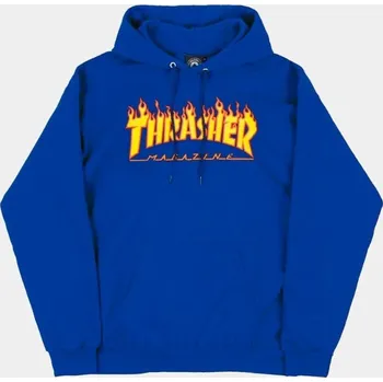 Pánská mikina Mikina Thrasher Flame hood Royal Blue XL