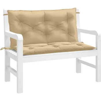 Podsedák vidaXL Podušky na zahradní lavici 2 ks červená melanž 100 x 50 x 7 cm [4002585] Barva: melanžově béžová