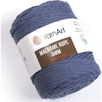 Příze Yarn Art Macrame Rope 5 mm 761 modrá jeans