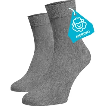 Dámské ponožky FINE MERINO Střední ponožky - světle šedé Vlna (Merino) 42-44
