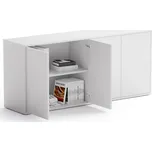 PLAN Skříňka nízká s dvířky BLOCK White