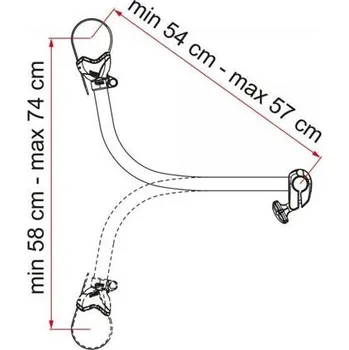 Příslušenství ke karavanu Držák kol Fiamma Bike-Block Pro S - stříbrná varianta Pro S 4 - délka 54 - 57 cm