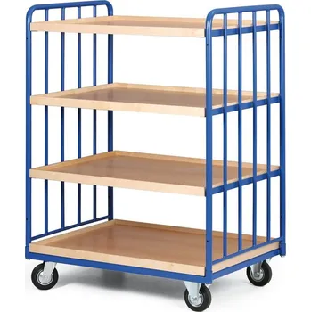 Corping Policový vozík, 4 police s hranou, 2 bočnice s výplní, nosnost 400 kg