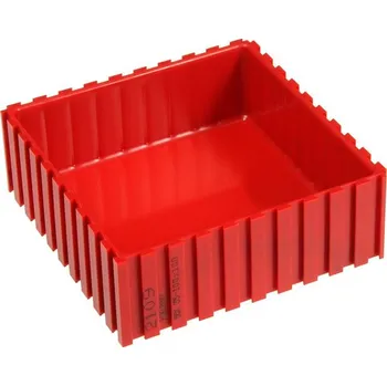 Plastová krabička na nářadí 35-100x100 mm, červená