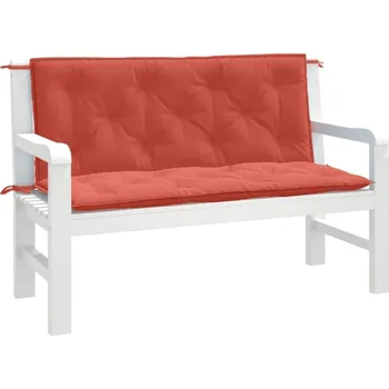 Podsedák vidaXL Podušky na zahradní lavici 2 ks modrá melanž 120x50x7 cm textil [4002597] Barva: melanžová červená